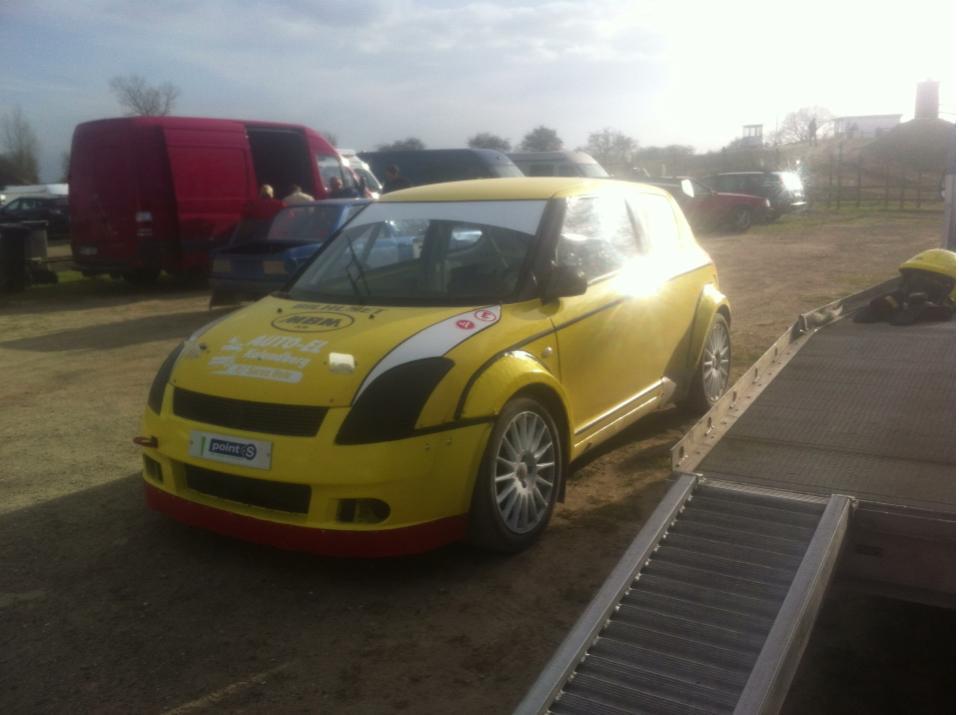 Martin Pedersen er klar til 1 afdeling af DM i Rallycross i klassen Super 1600 på Nisseringen ved Næstved.